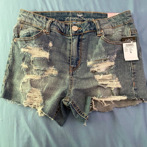 Almost Famous Pants - Ripped Jean Shorts